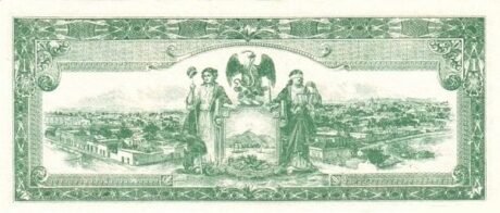 Реверс банкноты 25 centavos (Meksyk) 1915