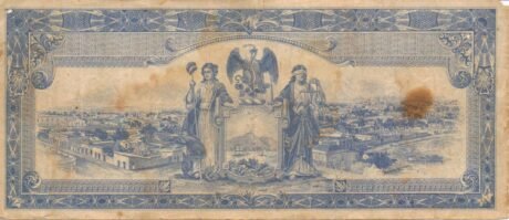 Реверс банкноты 10 pesos (Meksyk) 1915