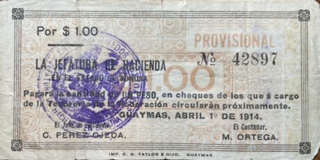 Аверс банкноты 1 песо 