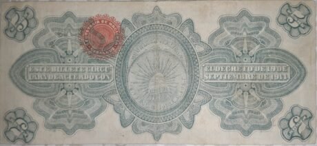 Реверс банкноты 5 pesos (Meksyk) 1914