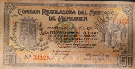 Аверс банкноты 50 сентаво 