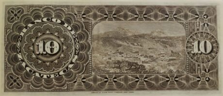 Реверс банкноты 10 песо 