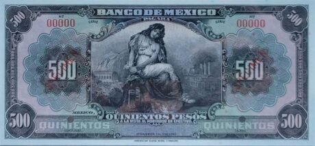 Аверс банкноты 500 песо (Мексика) 1925 года
