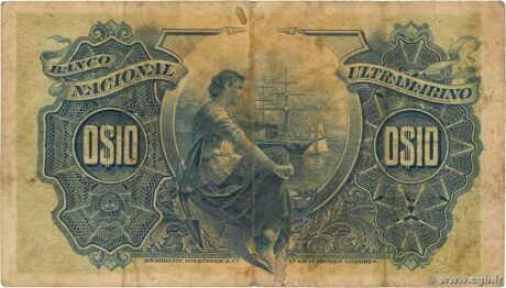 Реверс банкноты 10 centavos (Mozambik) 1914