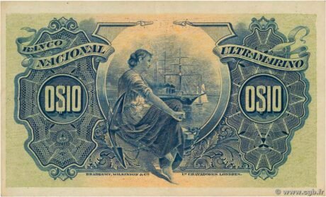 Реверс банкноты 10 centavos (Mozambik) 1914