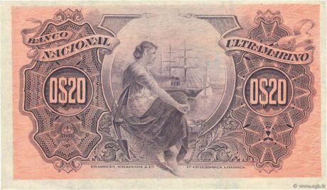 Реверс банкноты 20 centavos (Mozambik) 1914