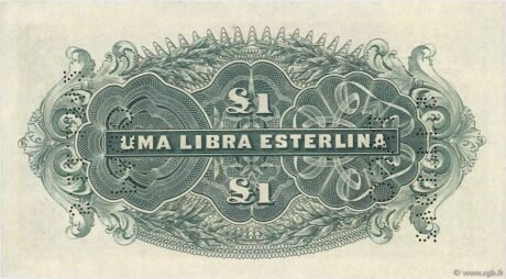 Реверс банкноты 1 libre (Mozambik) 1934