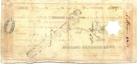 Реверс банкноты 200 гульденов (Нидерланды) 1814 года