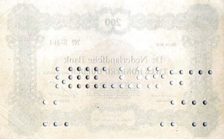 Реверс банкноты Dodatkowy banknot 200 guldenów (Holandia) 1914