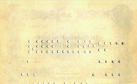 Реверс банкноты Dodatkowy banknot 300 guldenów (Holandia) 1914