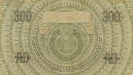 Реверс банкноты 300 гульденов 