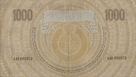 Реверс банкноты 1000 гульденов 