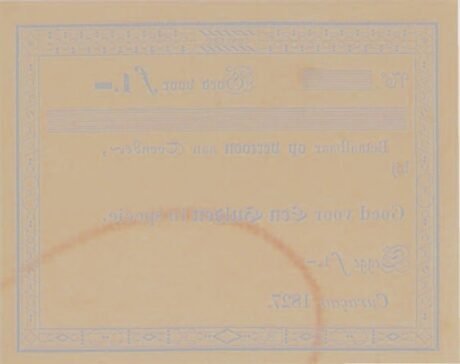 Реверс банкноты 1 гульден (Нидерланды) 1827 года