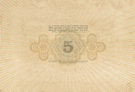 Реверс банкноты 5 guldenów (Holandia) 1918