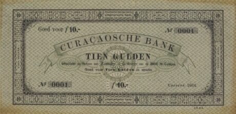 Аверс банкноты 10 guldenów (Holandia) 1879