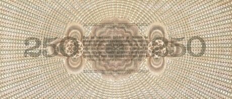 Реверс банкноты 250 гульденов (Нидерланды) 1925 года