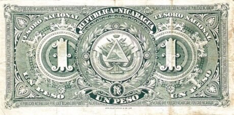 Реверс банкноты 1 peso (Nikaragua) 1894