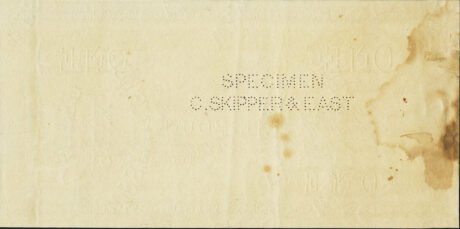 Реверс банкноты 1 фунт «Банк Нового Южного Уэльса» (Новая Зеландия) 1924 года