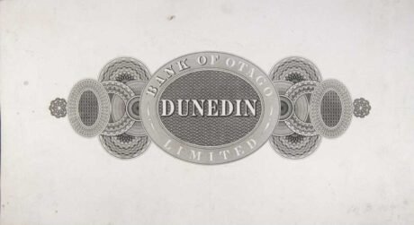 Реверс банкноты 50 фунтов Банка Отаго Лимитед (Новая Зеландия) 1860 года