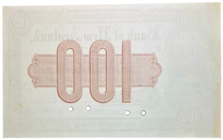 Реверс банкноты 100 фунтов 