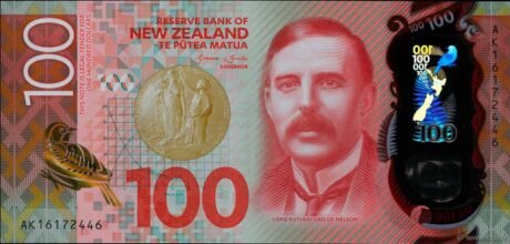 Аверс банкноты 100 долларов (Новая Зеландия) 2016 года