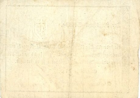 Реверс банкноты 3 ригсбанкдалер (Норвегия) 1814 года