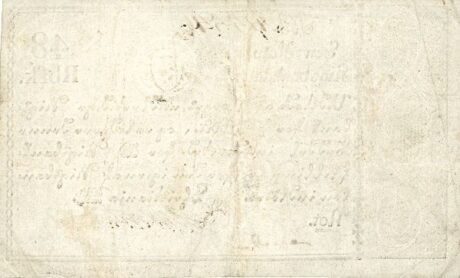 Реверс банкноты 1/2 ригсбанкдалер (Норвегия) 1814 года