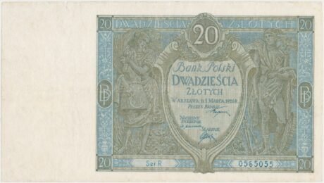Аверс банкноты 20 злотых (Польша) 1926 года