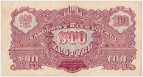 Аверс банкноты 100 złotych (Polska) 1944