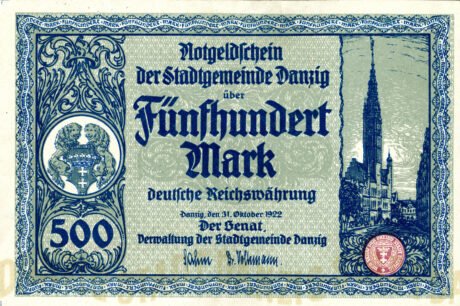 Аверс банкноты 500 marek (Polska) 1922