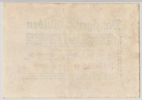 Реверс банкноты 2 guldeny "Danziger Zentralkasse" (Polska) 1923