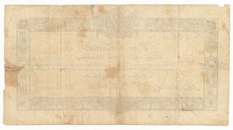 Реверс банкноты 5 талеров (Польша) 1810 года