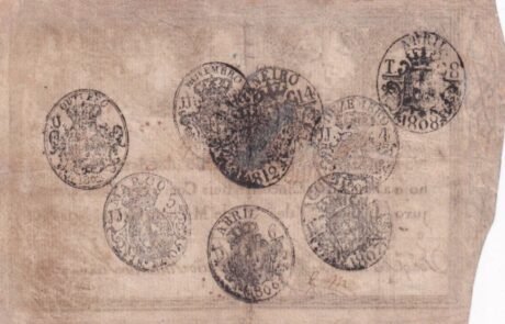 Реверс банкноты 5000 Reis (Portugalia) 1826