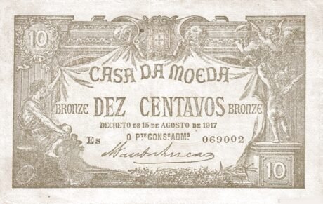 Аверс банкноты 10 сентаво 