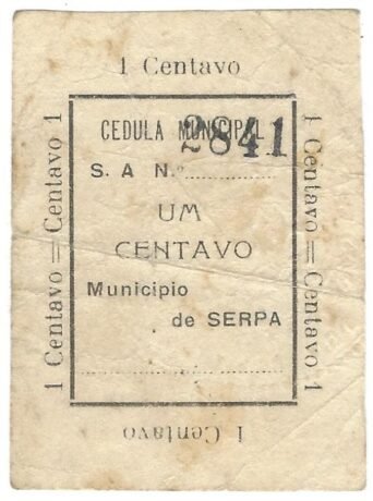 Аверс банкноты 1 сентаво 