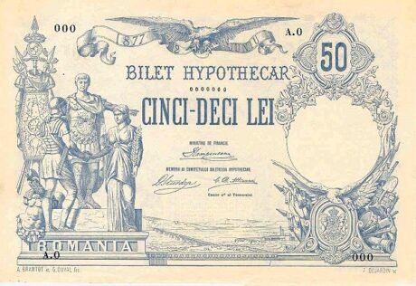 Аверс банкноты 50 lei (Rumunia) 1877