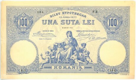 Аверс банкноты 100 lei (Rumunia) 1877