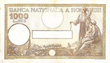 Реверс банкноты 1000 лей  (Румыния) 1934 года