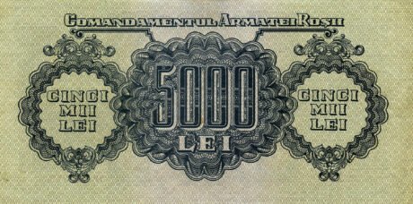 Реверс банкноты 5000 лей 