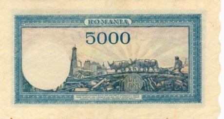 Реверс банкноты 5000 лей  (Румыния) 1944 года