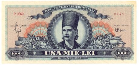 Аверс банкноты 1000 лей  (Румыния) 1948 года