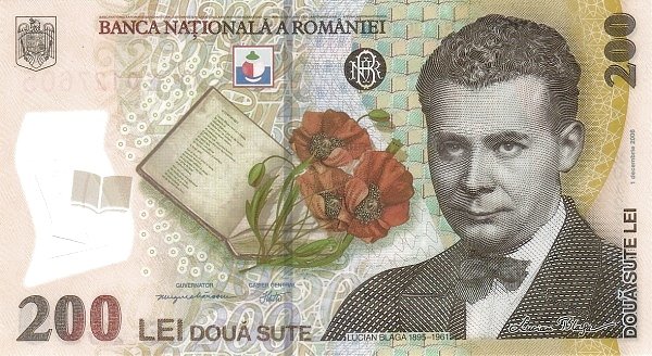 Аверс банкноты 200 лей  (Румыния) 2006 года