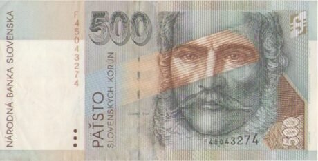 Аверс банкноты 500 крон (Словакия) 1996 года