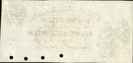 Реверс банкноты 10 центов Commercial Bank of Glens Falls (Соединенные Штаты Америки) 1862 года