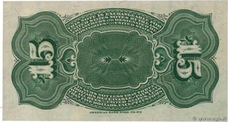 Реверс банкноты 15 центов «Fractional Currency» — 4th series (Соединенные Штаты Америки) 1863 года