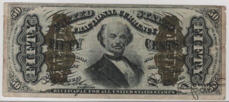 Аверс банкноты 50 centów „Waluta ułamkowa” – 3. wydanie (Stany Zjednoczone Ameryki) 1863