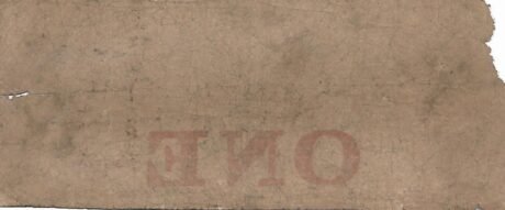 Реверс банкноты 1 доллар The Cochituate Bank (Соединенные Штаты Америки) 1853 года