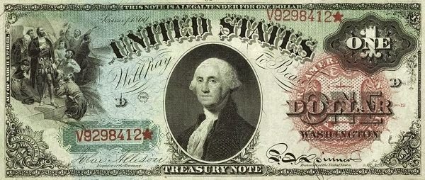 Аверс банкноты 1 доллар United States Treasury; 