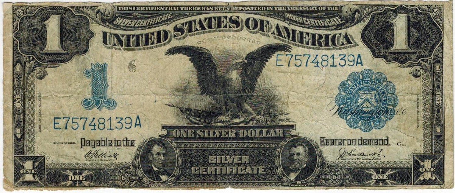 Аверс банкноты 1 доллар Silver Certificate (Соединенные Штаты Америки) 1899 года