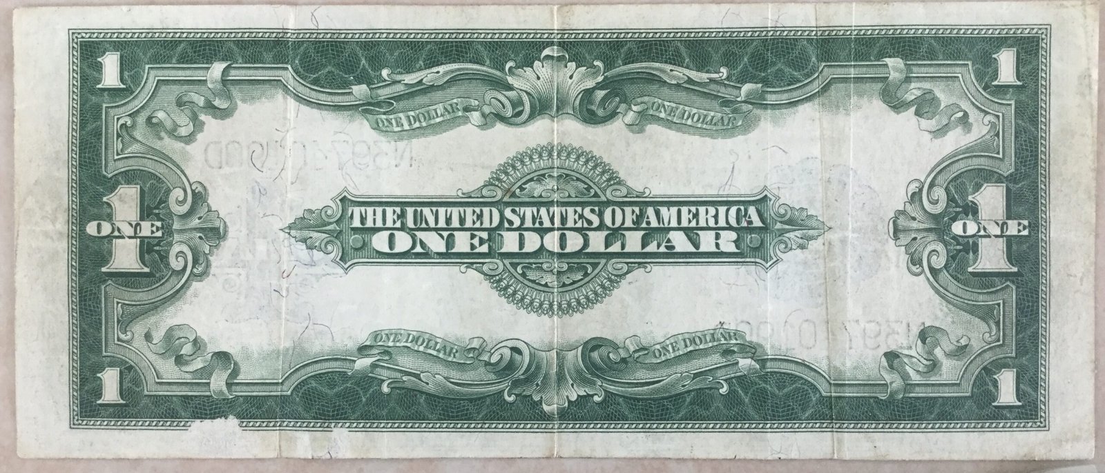 Реверс банкноты 1 доллар Large-Size Silver Certificate; 